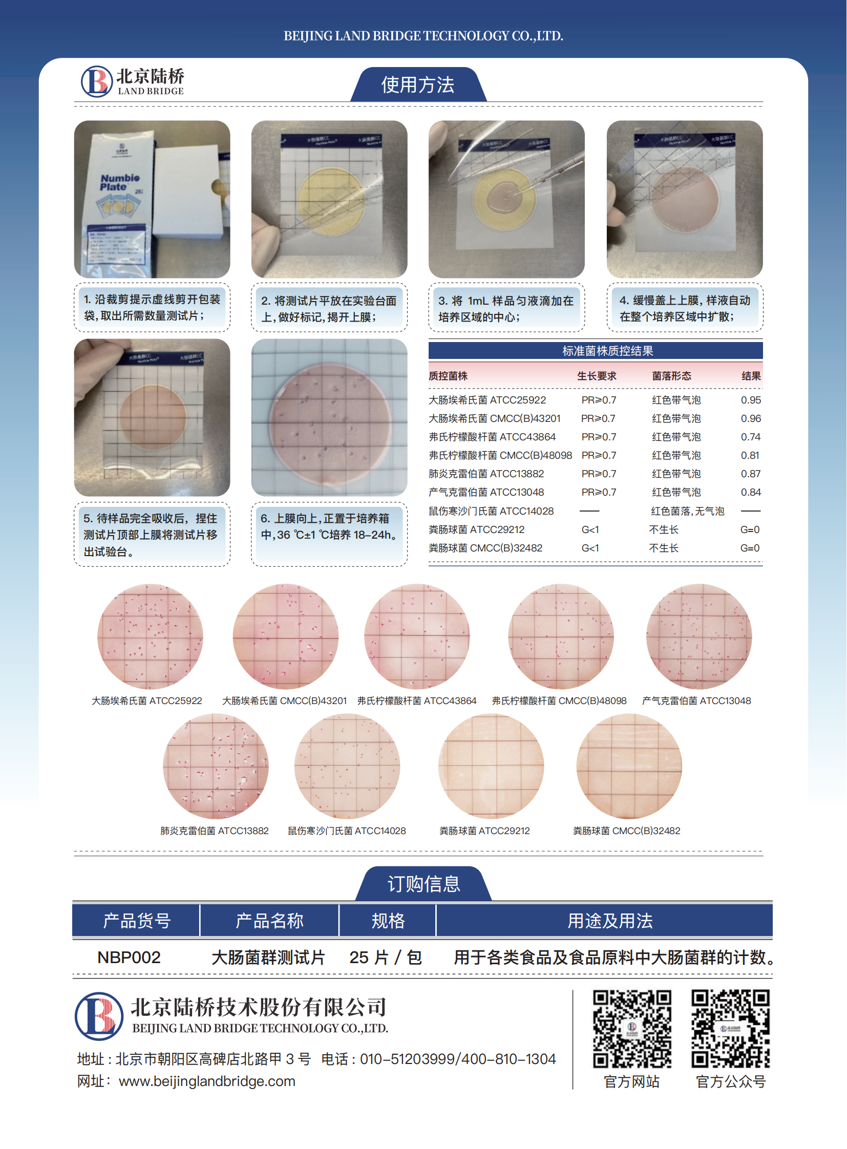 告別繁瑣，助力高效！北京陸橋隆重推出Numbio Plate?大腸菌群測(cè)試片